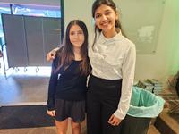 Alexis and Keren serving at the spaghetti dinner